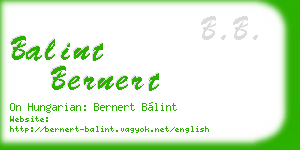 balint bernert business card